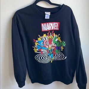 Marvel Black Graphic Sweater